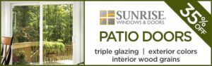 Sunrise Windows and Door Brand - SAVE BIG - Patio Doors by BlackBerry