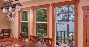 Double contoured narrow-line window design to emulate the look of traditional wood-frame windows