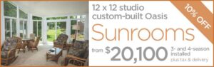 12 x 12 Studio Sunroom- SAVE BIG - 3 and 4 season sunroom installation by BlackBerry