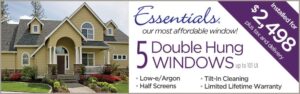 Essentials Brand - SAVE BIG - 5 Double Hung Windows by BlackBerry